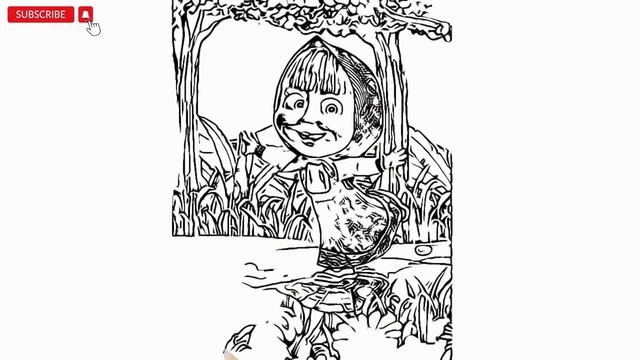 Masha & the bear drawing painting Coloring for kids and toddlers | Drawing Masha & the bear смотреть онлайн