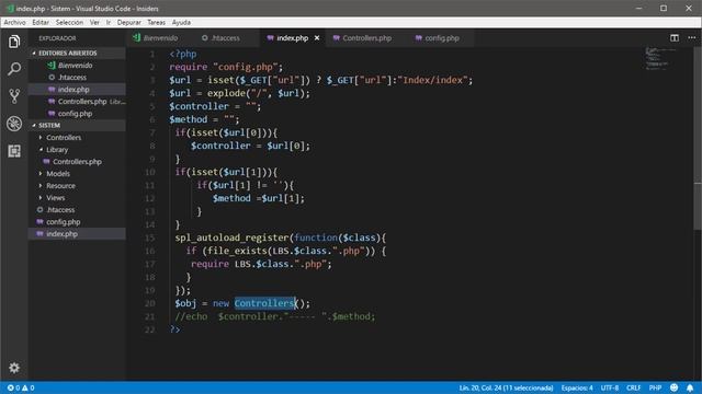 Sistema de ventas en PHP POO MVC Creando el controlador index #8 смотреть онлайн