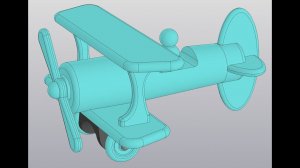 Видеоуроки Компас 3D V18 Сборка самолетика. 5 Главная ось, шасси, ось колеса