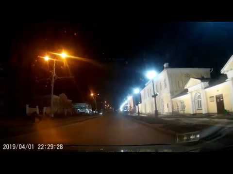 Ночной Барнаул. Новый мост - Ползунова.