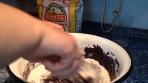Оладьи с черникой. Быстро и вкусно.