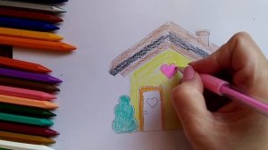 Как поэтапно нарисовать красивый дом мечты ребенку. Уроки рисования для детей