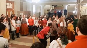 Бытовой танец "Подгорная".Масленичная вечорка с ансамблями "Баколье" и "Живая старина".11.03.2016