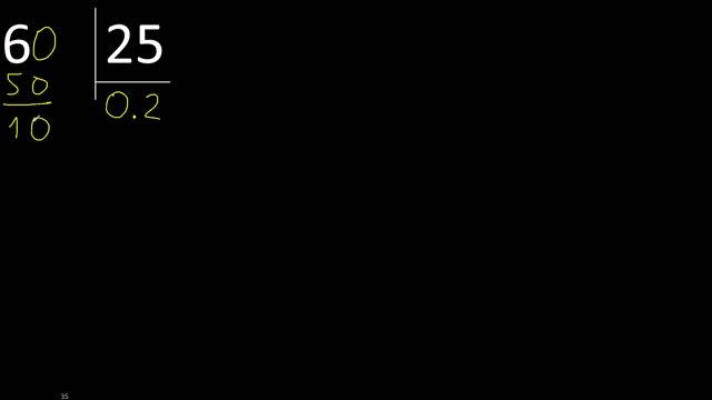 Dividir 6 entre 25 , division inexacta con resultado decimal . Como se dividen 2 numeros смотреть онлайн