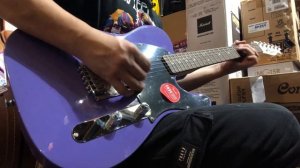 Squier Sonic Esquire H Electric Guitar w/Black Pickguard, Laurel FB, Ultraviolet Sound Demo