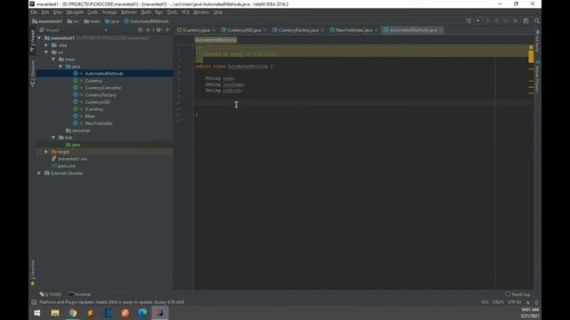 Generate Java methods in few seconds using IntelliJ IDE смотреть онлайн