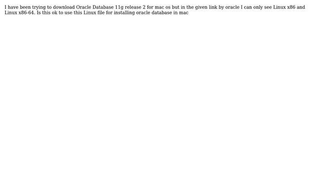 How to download Oracle Database 11g release 2 for Mac OS? смотреть онлайн