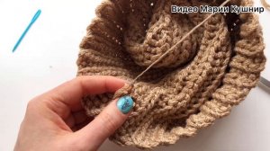 Шапка и снуд ЗА ДВА ЧАСА крючком