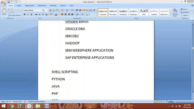 LINUX Administration tutorials || Demo - 1 || by Mr. Srinivas On 03-02-2022 @8AM IST