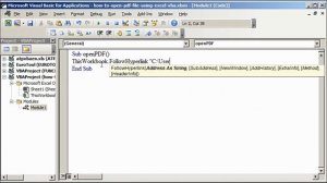 Open PDF File Using Excel VBA