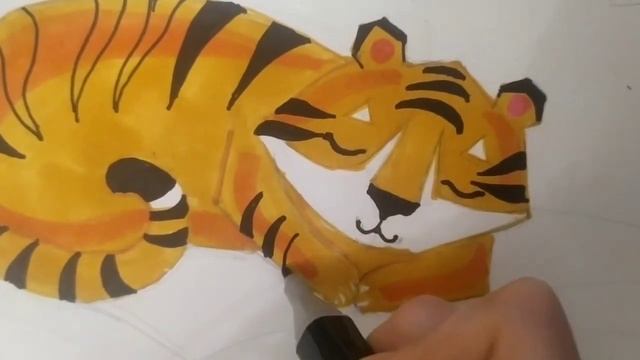 Рисуем спящего тигренка смотреть онлайн