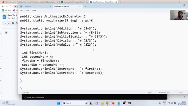 Java SE: Arithmetic Operators