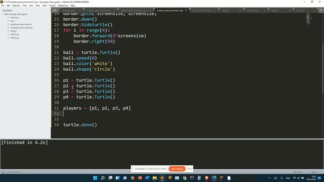 Python Fun With Games Part 2: Setting Up the 4 Player Pong Arena