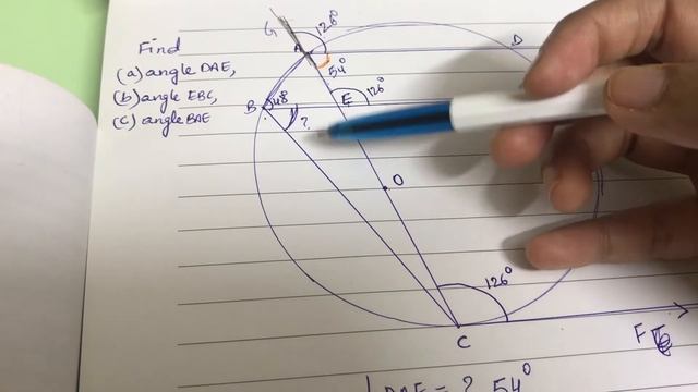 A,B,C and D lie on a Circle, Centre O. Geometry Question. Find Angles. Circle Theorems смотреть онлайн