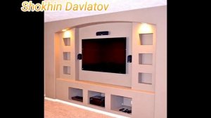 фигура из гипсокартон стен место телевизор