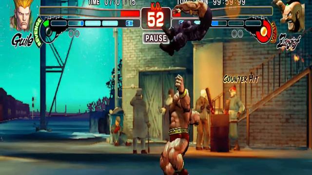 Street Fighter IV Champion Edition: Guile Vs. Zangief | HD | 60 FPS | Crazy Gameplays!!