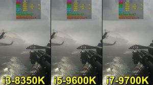 8350K (5.3GHz) vs 9600K (5.1GHz)  vs 9700K (4.8GHz) 5 GAMES