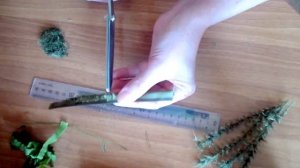 Пушистая травка из атласной ленты