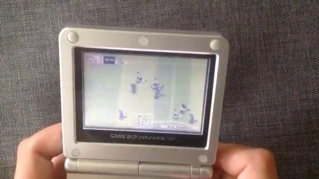 retro gaming system game boy advance SP fifa soccer 2003 gameplay смотреть онлайн
