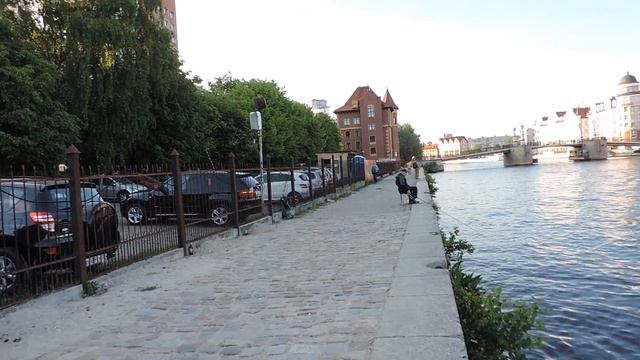 Калининград Königsberg Набережная Преголи со стороны улицы Эпроновская смотреть онлайн