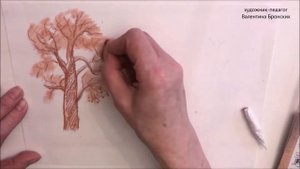 Как рисовать сангиной | Деревья |Длядетей7+ #сангина #мягкийматериал#деревья #длядетей7+ #легко
