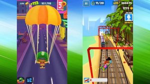 Talking Tom Gold Run Hawaii VS Subway Surfers Bangkok Прохождение 10