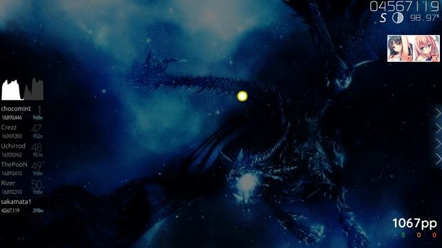 [osu! what if?] sakamata1 FC BLUE DRAGON +HDDT