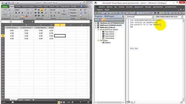 CÓMO HACER VARIOS CIRCULOS EN AUTOCAD DESDE EXCEL-VBA смотреть онлайн