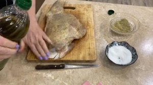 Баранья нога в духовке. Рецепт из ресторана Турции