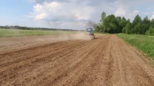 обработка картофеля мтз-82 кон-2,8 с "ежиками"