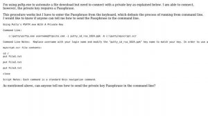 Entering Private Key Passphrase with Putty Command Line PSFTP.exe (2 Solutions!!)