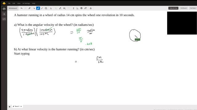 Linear and angular velocity problem смотреть онлайн