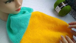 Двойная шапка крючком