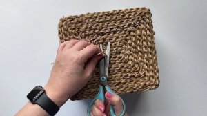 DIY simple basket idea сardboard and jute