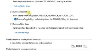 Turn off Caps lock notification Windows 11