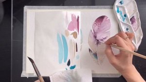 Рисуем Перо акварелью. Бесплатный урок.