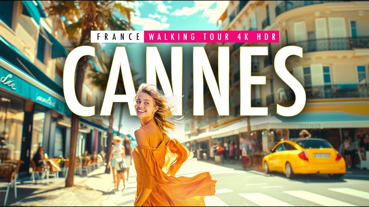 Канны, Франция | Захватывающая пешеходная экскурсия в формате 4k 60 HDR - Отдых в Каннах