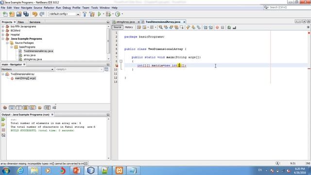 Java Two Diminutions Array @programmingwithmosh,@ProgrammingKnowledge @SmartProgramming