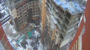 Ускоренная съемка строительства жилого дома