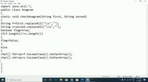 Java Program For Anagram || Write A Java Program To Check Two Strings Are Anagram Or Not.