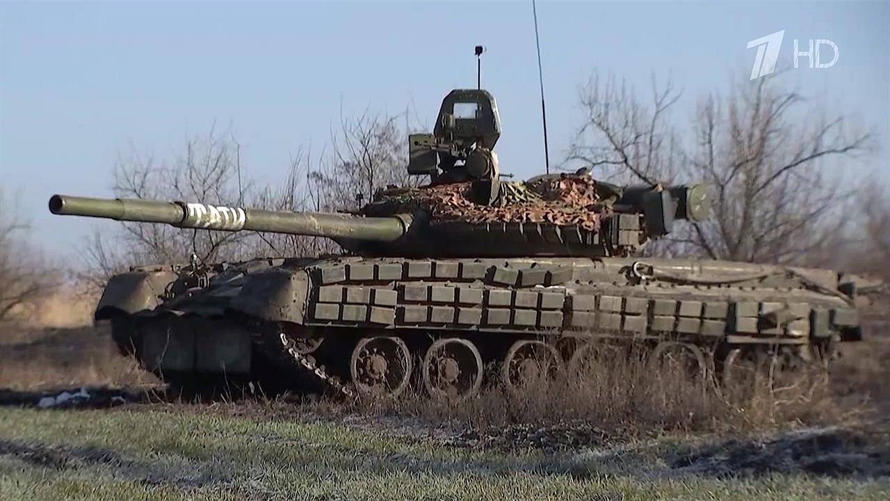 Кадры боевой работы танкистов в репортаже из южного сектора спецоперации