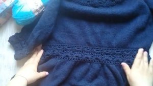 Как вязала платье? Платье комбинированным вязанием - спицы+крючок.