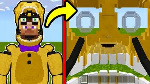 Я ЗАЛЕЗ В АНИМАТРОНИКА В МАЙНКРАФТ ФНАФ fnaf minecraft