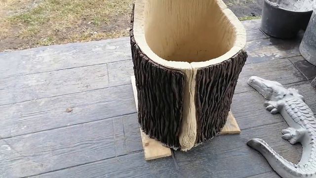 Цветочный горшок из арт бетона смотреть онлайн