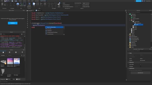How To Make A Click To Open Door | Roblox Studio смотреть онлайн