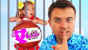 Bad Kids Steals Giant LOL Surprise dolls Family fun videos for kids toys
