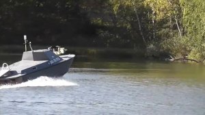 Демонстрационный показ прототипа ударного безэкипажного катера