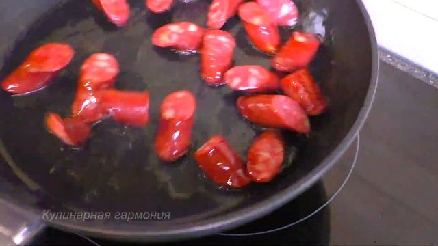Теплый Салат с Охотничьими Колбасками. Вкусно и Сытно. Салат с Колбасками