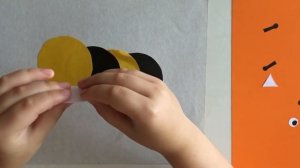 Пчела аппликация из кругов для детей 3,4,5,6,7 лет из цветной бумаги. Поделки своими руками