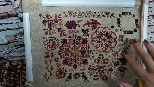 8. Вышиваю. Кафе у моря от Joy Sandey готовая работа. Осенний квакер от Rosewood Manor 2 лист схемы смотреть онлайн